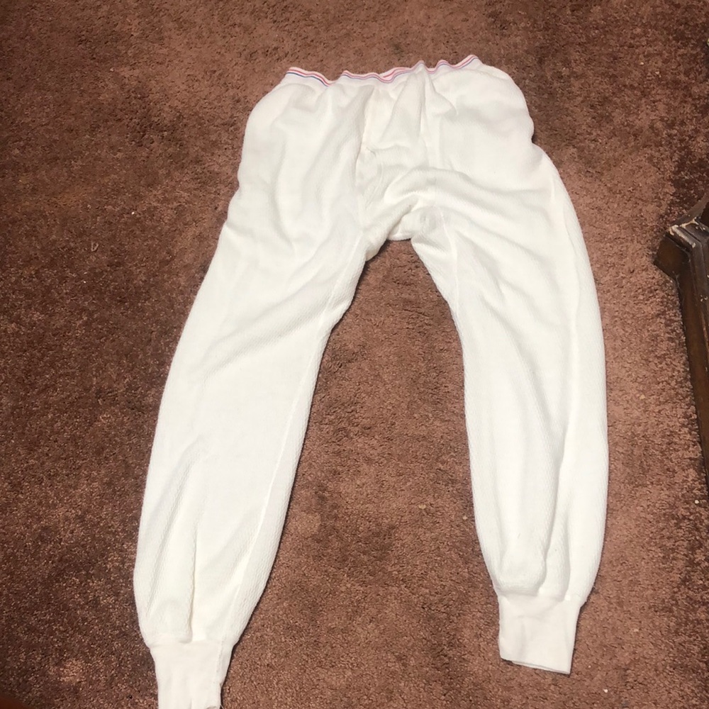 White mens thermal underwear pants military issue Bottoms